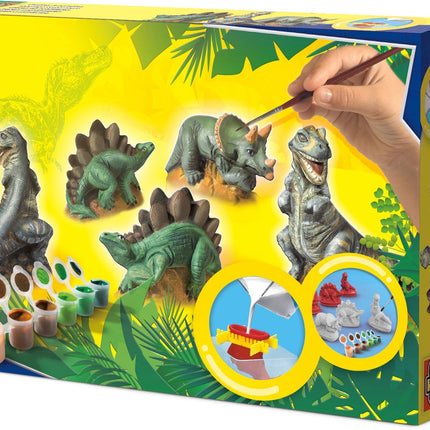 Kit de turnare și pictură de dinozauri pentru copii creativi