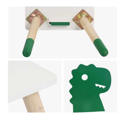 Set masă și scaune pentru copii cu dinozauri, 3 piese, MDF și pin