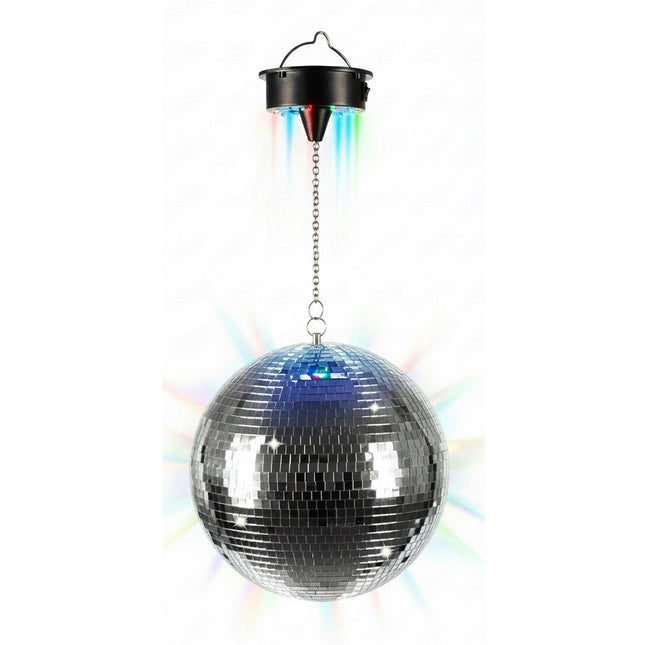 Glob disco cu motor și efecte luminoase, 20 cm