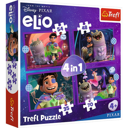 Set puzzle 4 în 1 Disney Elio pentru copii