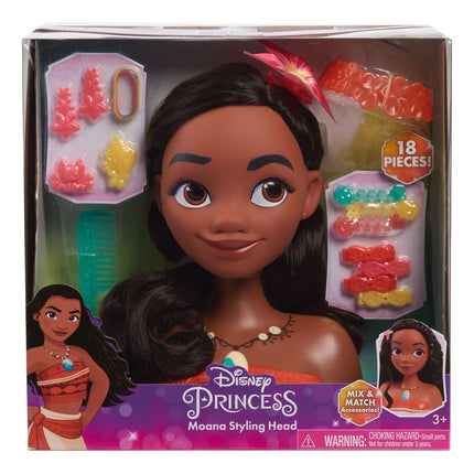Disney Princess Moana (Vaiana) Cap de coafat cu 18 accesorii