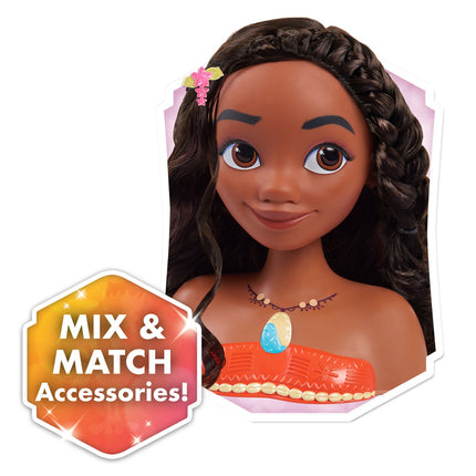 Disney Princess Moana (Vaiana) Cap de coafat cu 18 accesorii