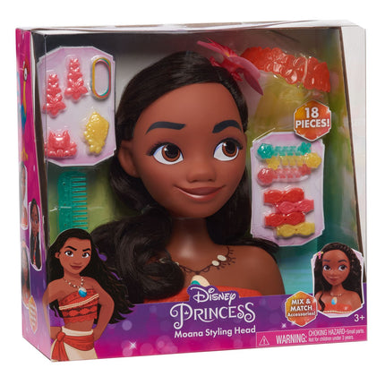 Disney Princess Moana (Vaiana) Cap de coafat cu 18 accesorii