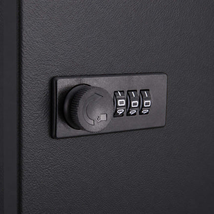 Document Safe A4 with Combination Lock and Carry Handle, Iron, Black
