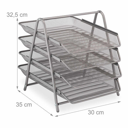 Document compartment in metal with 4 compartments