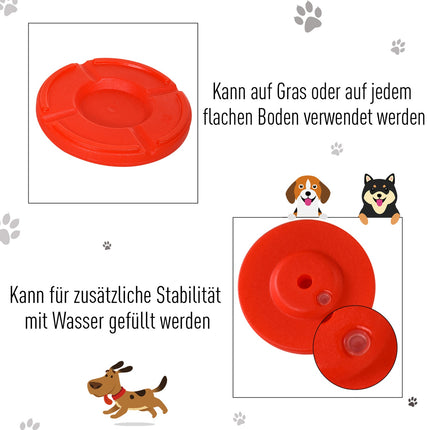 Set de agilitate pentru câini, dresaj de obstacole 3 în 1 pentru animale de companie, include geantă, ușor de transportat, galben