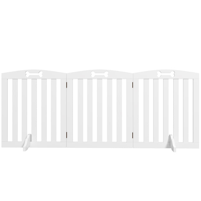 Folding dog gate - 3-part, 155x61 cm, Freestanding