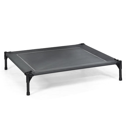 Pat pentru câini cu baldachin șezlong pentru grădină Pat și cort pentru animale de companie 105 x 87 x 89 cm gri