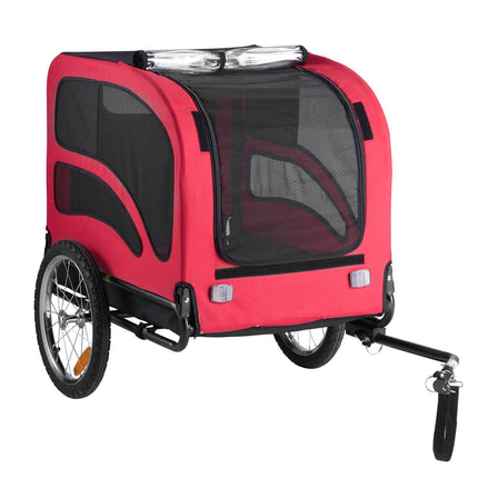 Dog Bike Trailer 45 kg Capacity, Foldable, Quick-Release Wheels