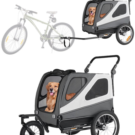 Dog Bike Trailer and Stroller, 45 kg Capacity