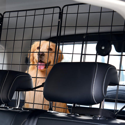 Dog Car Barrier, Adjustable 38.5–61.6 in Wire Mesh