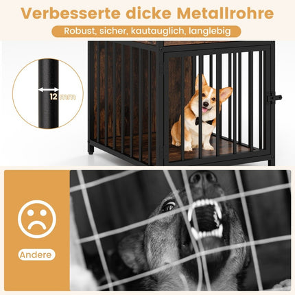 Mobilier ladă pentru câini cu stație de încărcare și sertar
