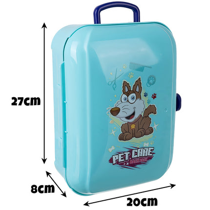Set de jucării pentru îngrijirea câinilor cu accesorii în rucsac