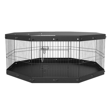 Dog Playpen, 8-Panel Foldable Metal Pen, Cover, Mat