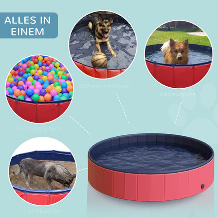 Piscină pentru câini Xxl Piscina pentru copii Plastic + Lemn Albastru Ø160Xh30Cm Summer Joy