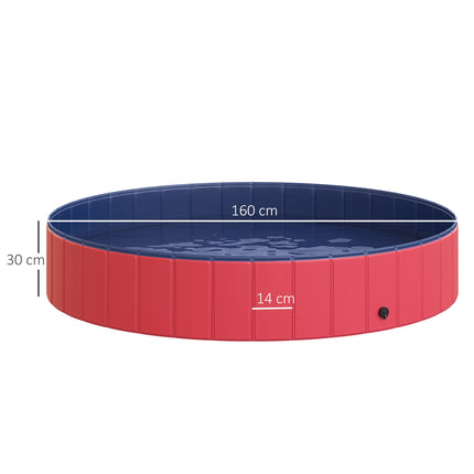 Piscină pentru câini Xxl Piscina pentru copii Plastic + Lemn Albastru Ø160Xh30Cm Summer Joy
