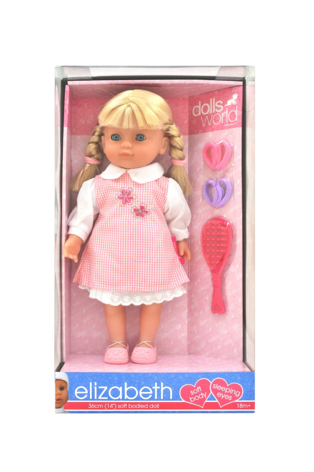 Papusa Elizabeth, 36 cm, Caracteristici realiste, Design de colectie