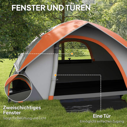 Waterproof dome tent for 2 people, light and stable