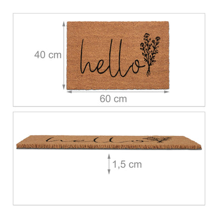 Covoraș „Hello” în nucă de cocos