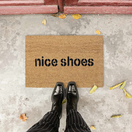 Covoraș din fibră de nucă de cocos „Nice shoes”
