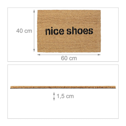 Covoraș din fibră de nucă de cocos „Nice shoes”