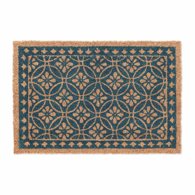 Preș din fibră de cocos cu design floral