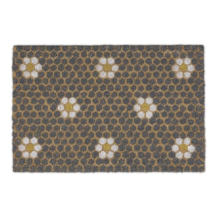 Preș din fibră de nucă de cocos cu model de fagure