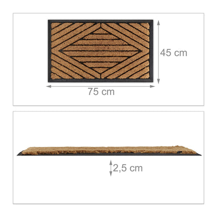Covoraș cauciuc și dungi de nucă de cocos