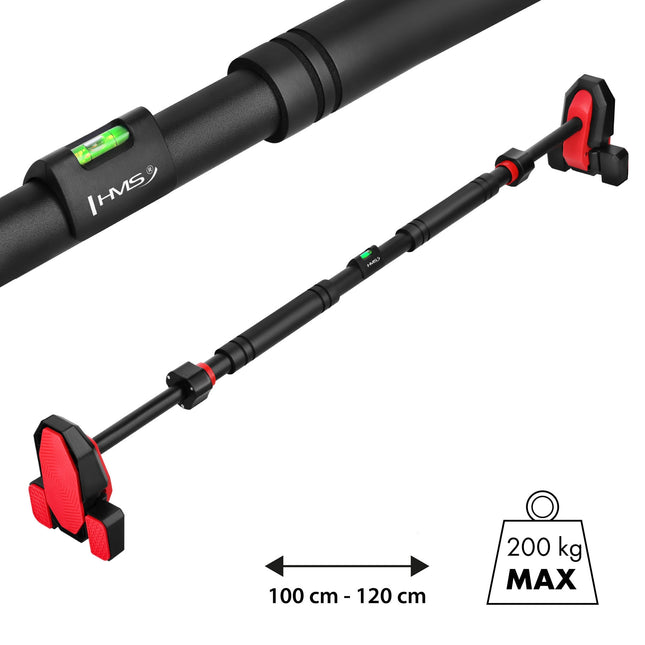 Bară de tracțiuni pentru ușă, suport triplu, 100-120 cm