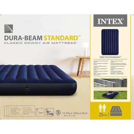 Saltea dublă gonflabilă cu Fiber-Tech, 137x191x25 cm