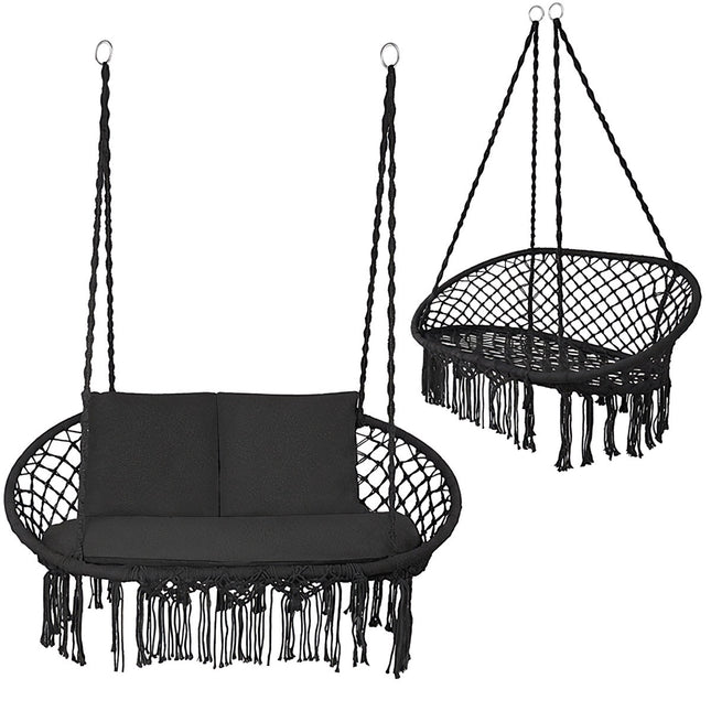 Balansoar dublu tip cuib de barză neagră, capacitate 300 kg, 2 locuri
