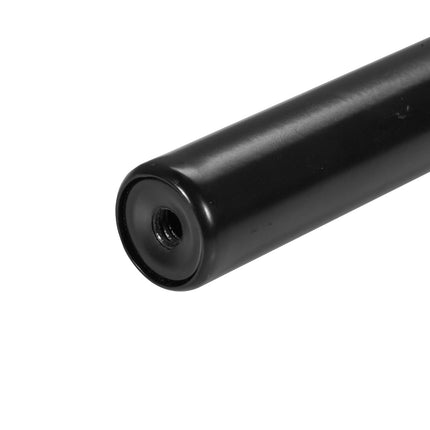 Double Curtain Rod, Adjustable 36-72 In, Black Finials