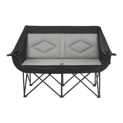 Double Folding Camping Chair, 300 kg Capacity, Cup Holders