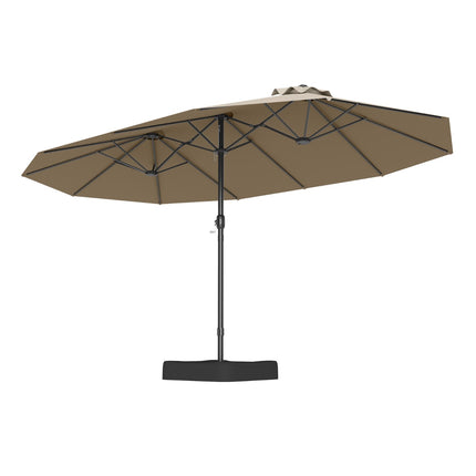 Umbrelă de terasă cu două fețe, 470x285cm, UPF 50+, suport
