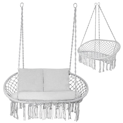 Balansoar dublu tip cuib de barză, capacitate 300 kg, 3 perne