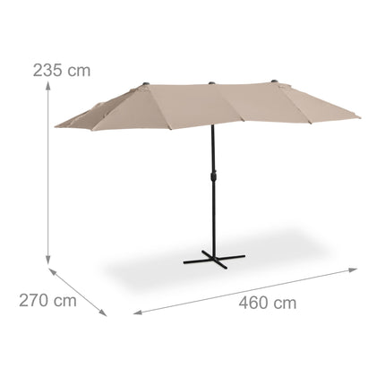 Umbrelă de soare dublă 460 x 270 cm