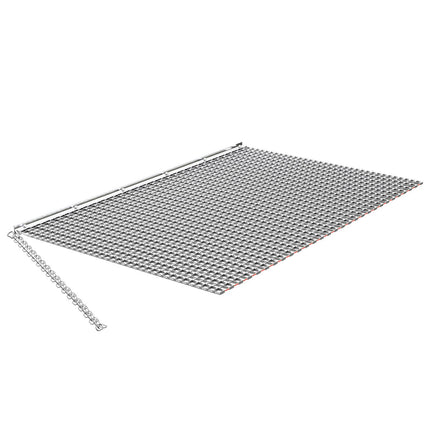 Drag Harrow Rake, 6x3 ft Galvanized Steel, Towing Chain