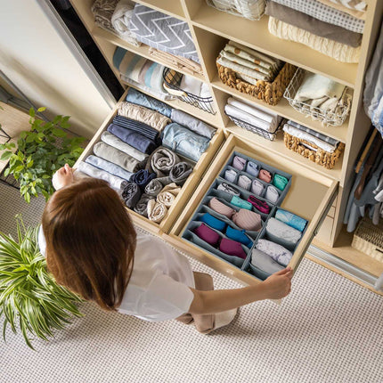 Set organizator sertar - Cutii de depozitare din țesătură din 4 piese