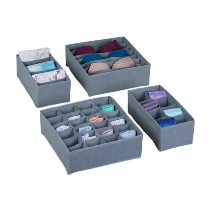Set organizator sertar - Cutii de depozitare din țesătură din 4 piese