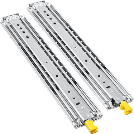 Drawer Slides With Lock, 28 In, 500 lb, Full Extension