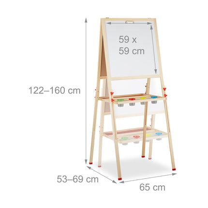 Șevalet de desen pentru copii cu tablă albă