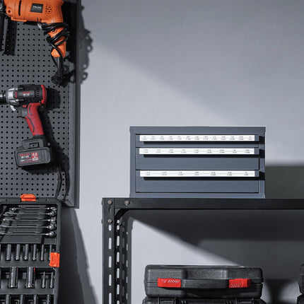 Drill Bit Dispenser Cabinet – 3-Drawer, 29-Compartment