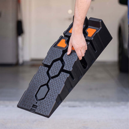 Drive-On Car Ramps with Integrated Wheel Stop, Set of 2, 5-Tonne Capacity
