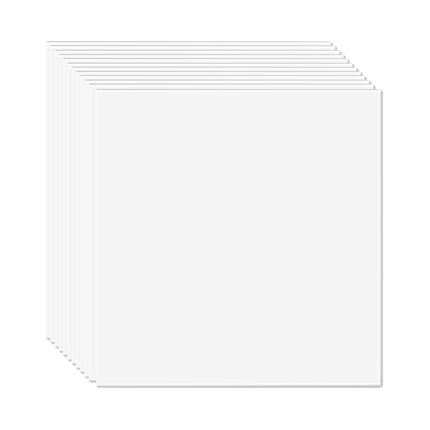 Drop Ceiling Tiles 24 x 24 in, 12 Pack, PVC Foam, Smooth White