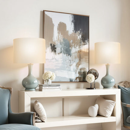 Drum Lamp Shade Set of 2, 13x13x10, Off-White