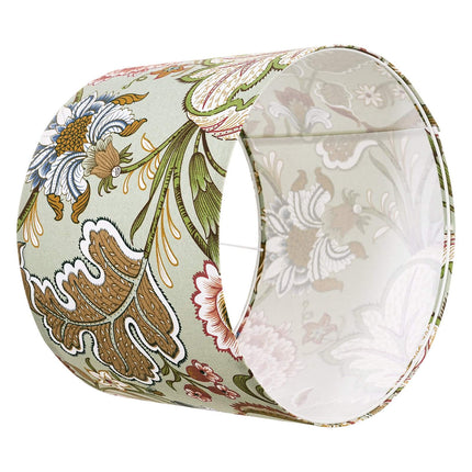Drum Lamp Shades Set of 2, 13x13x10 Linen, Dark Floral