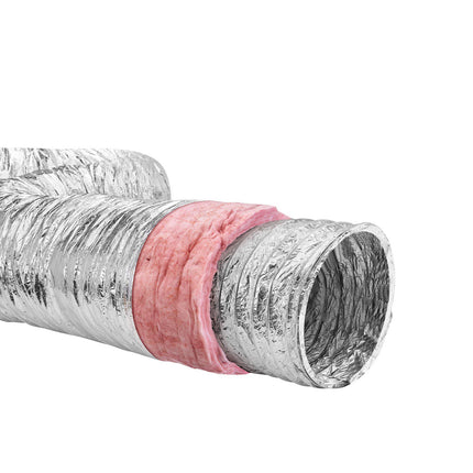 Dryer Vent Hose, 4 Inch x 25 Ft Insulated Duct with Clamps