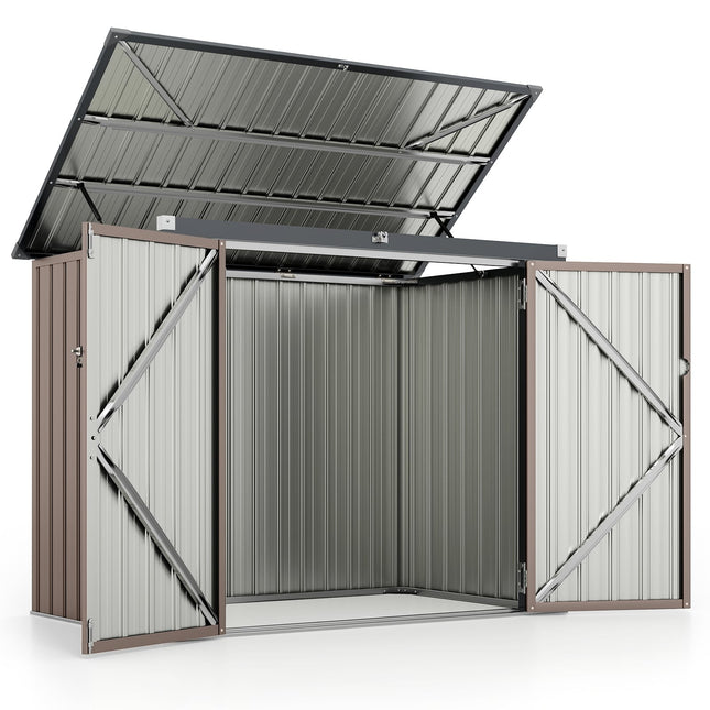 Șopron de depozitare cu două containere, metal galvanizat, 172x95.5x130cm