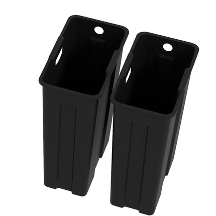 Coș de gunoi din oțel inoxidabil cu două compartimente, 2x20L