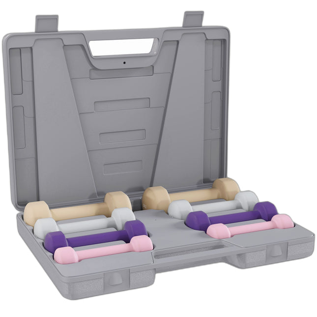 Set gantere cu husă – 4 perechi: 0,5 kg până la 2 kg